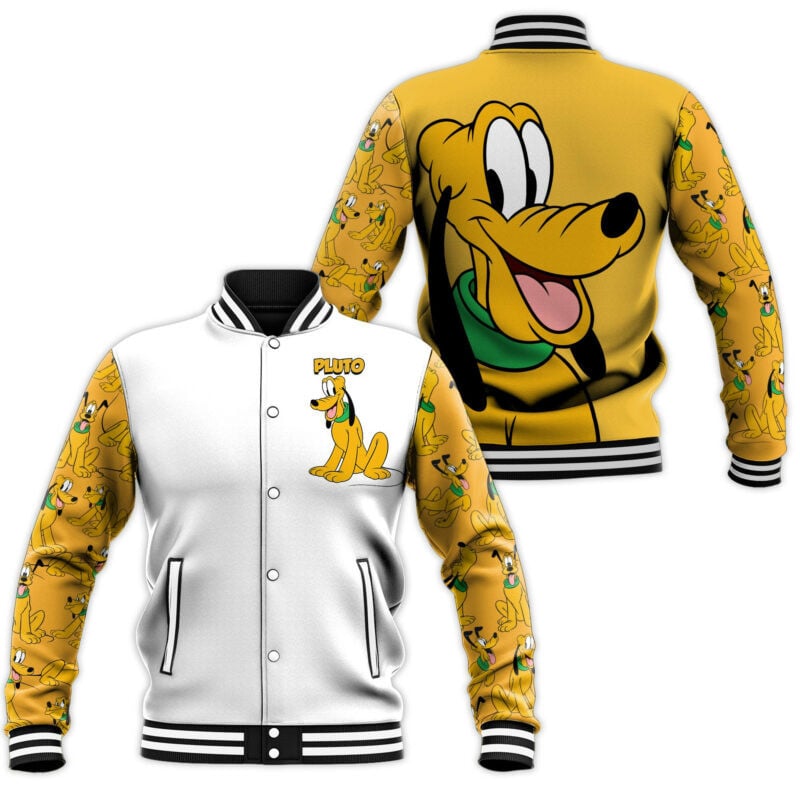 Funny Pluto Pattern Baseball Jacket