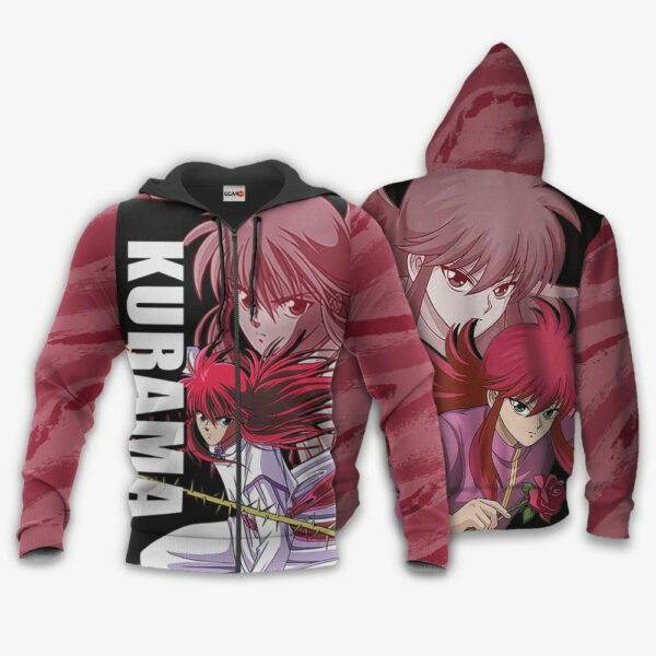 Yu Yu Hakusho Kurama Anime 3k473 Cartoon 3d Hoodie Zip Hoodie 1977