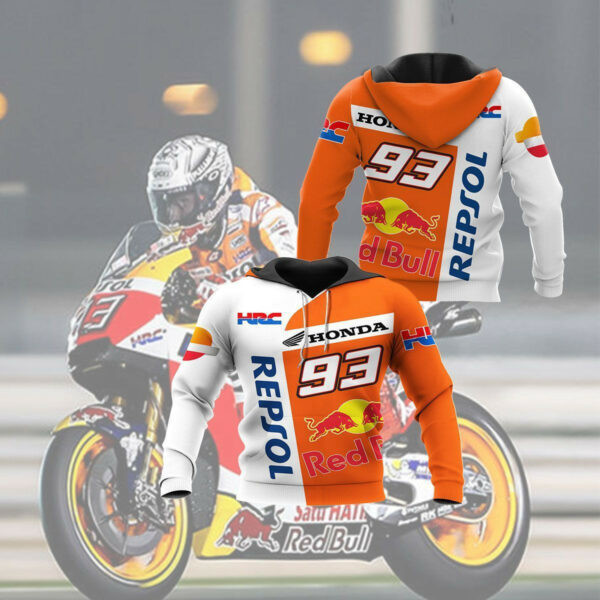 Honda Racing Racing Shirt 516, 3d Hoodie Zip Hoodie 1721