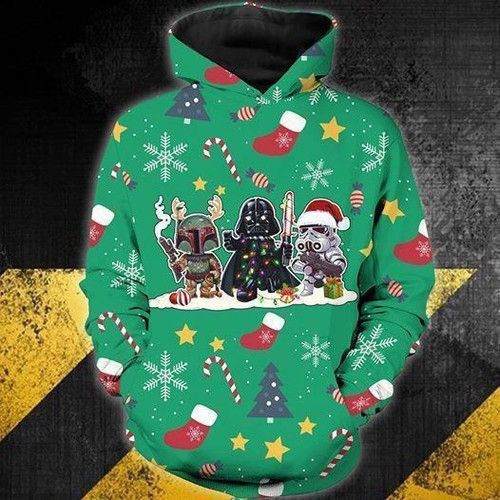 Star Wars Characters Christmas Zip 3D All Over Print Hoodie & Zip Hoodie