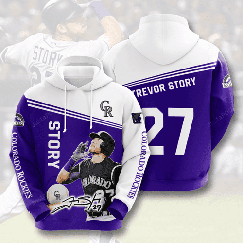 COLORADO ROCKIES Trevor Story 3D All Over Print Hoodie & Zip Hoodie