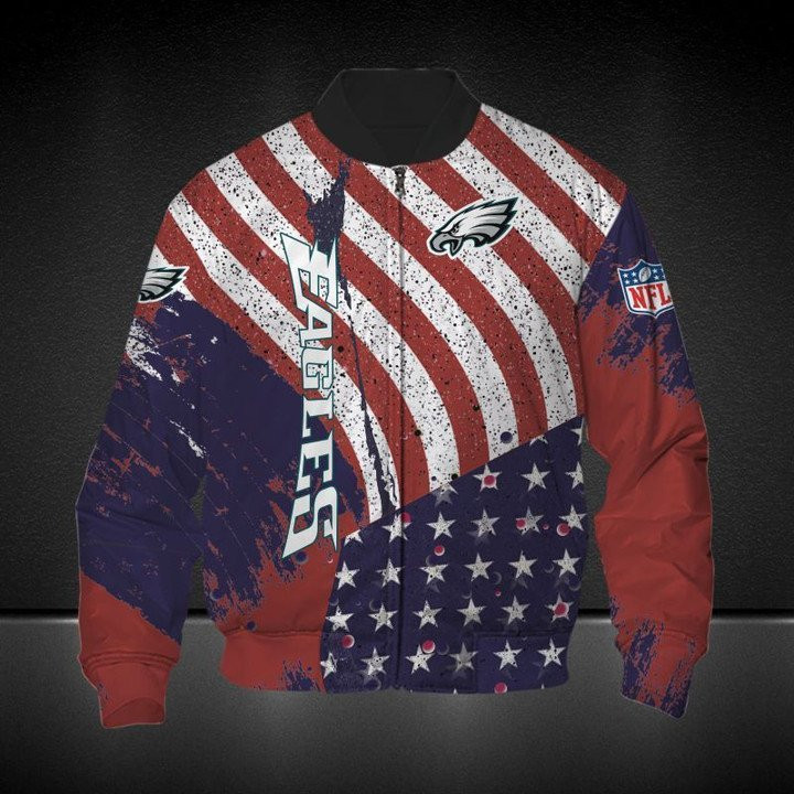 Philadelphia Eagles American Flag Bomber Jacket