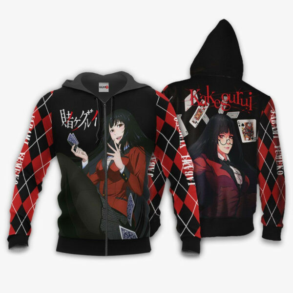 Jabami Yumeko Kakegurui Anime 3k262   Cartoon 3d Hoodie Zip Hoodie 1180
