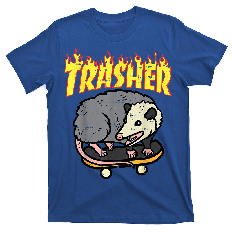 Opossum Skateboard Trasher Funny Possum Skater T-Shirt