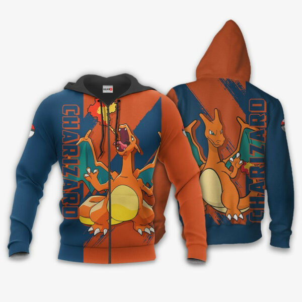 Charizard Anime Pokemon 1k813   Cartoon Graphic Outfits Aop 3d Hoodie Zip Hoodie 1297