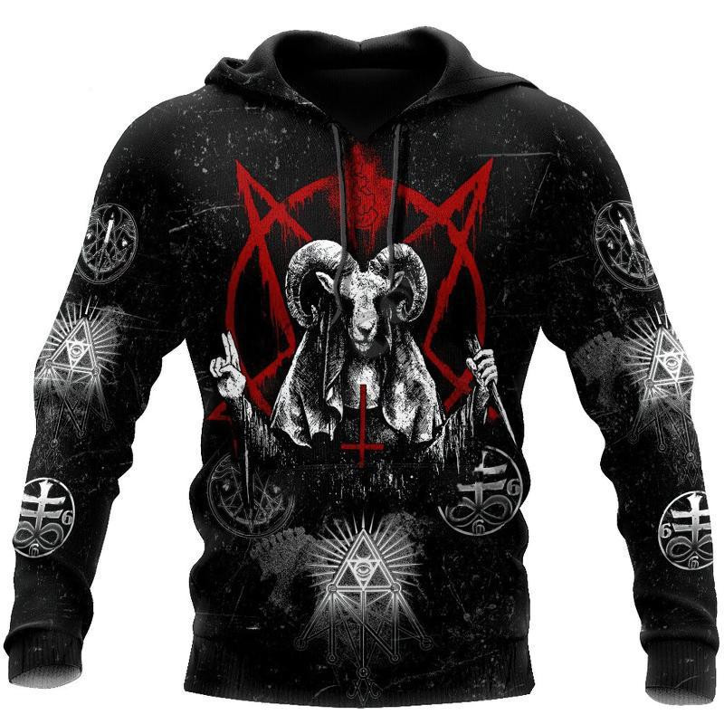 Dark Satanic 3d Printed Hoodies