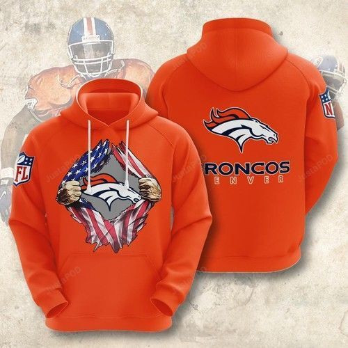 Denver Broncos American Ripped 2020 3D All Over Print Hoodie & Zip Hoodie