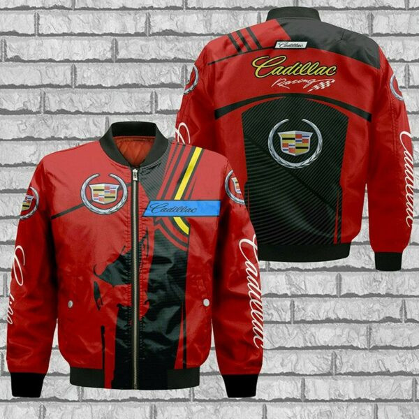 Cadillac Red Skull Bomber Jacket 139