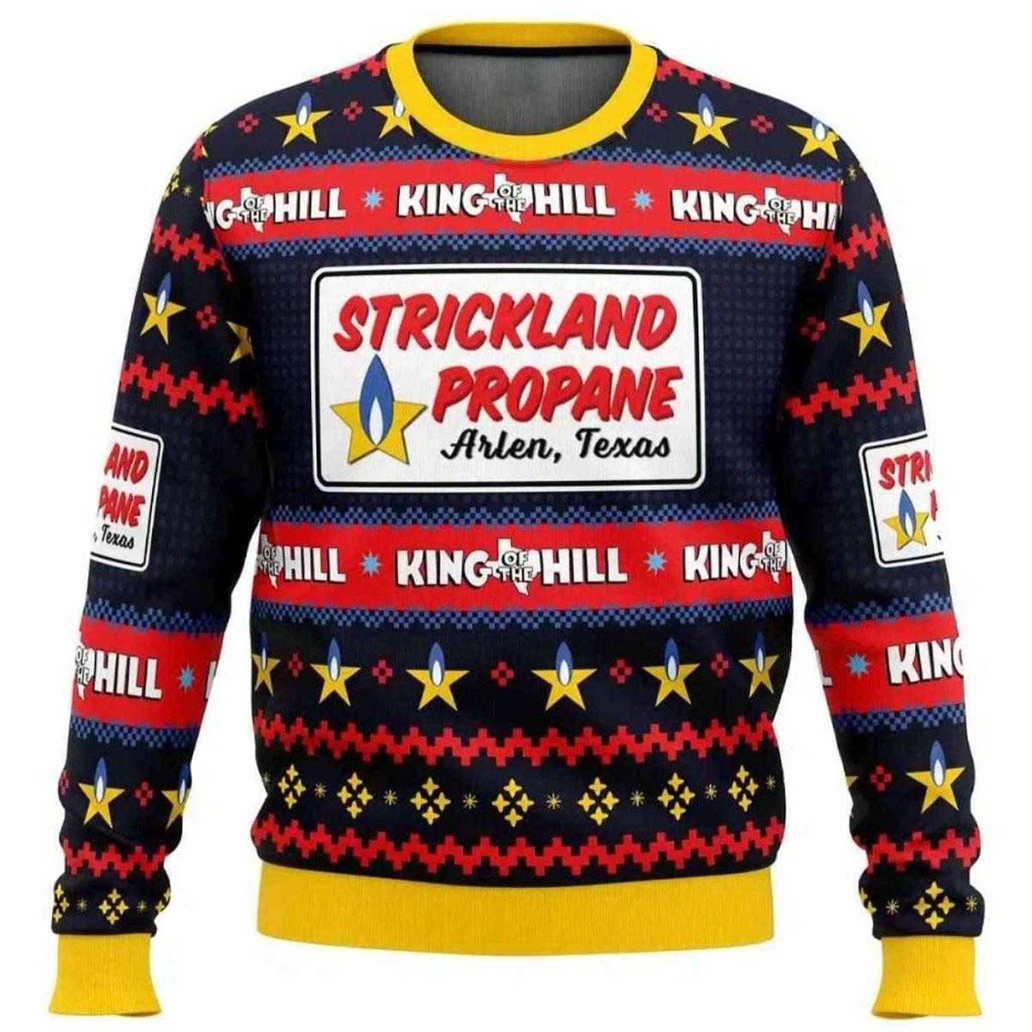 Strickland Propane Arlen Texas King of The Hill Ugly Christmas Sweater