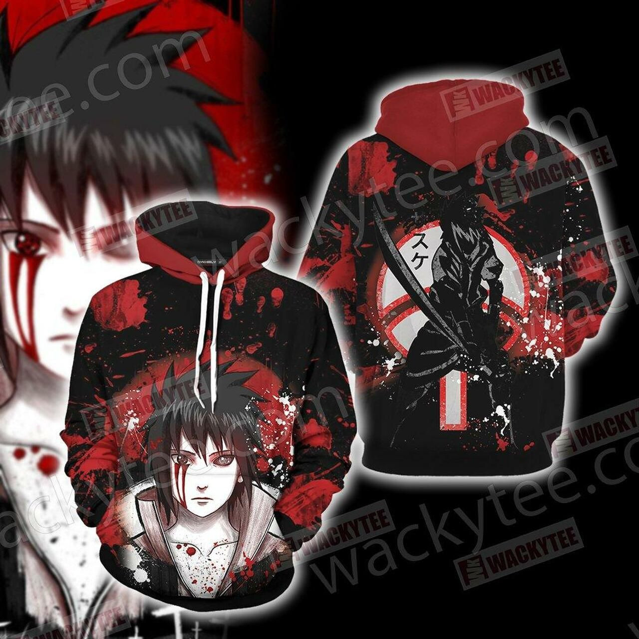 Naruto Sasuke Unisex 3D All Over Print Hoodie & Zip Hoodie