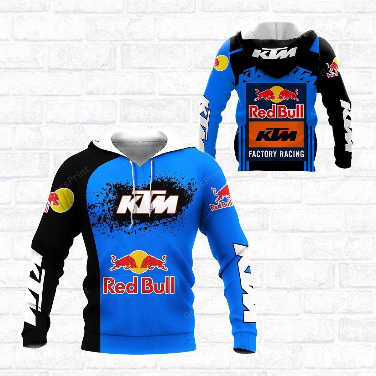 Red Bull Ktm Racing, Ktm Racing Team Factory Racing All Over Print Hoodie, Zip Hoodie 60