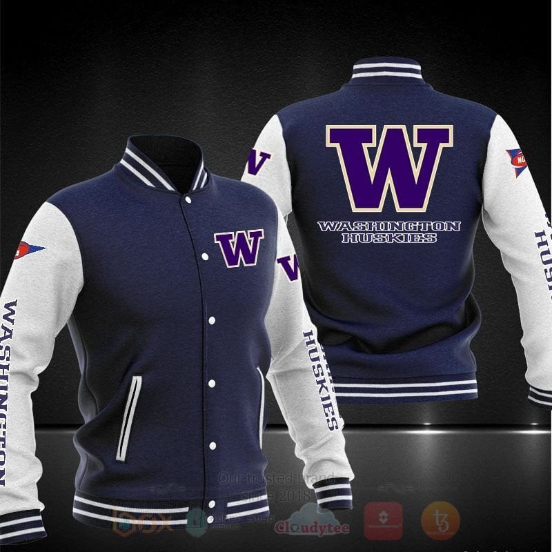 Washington Huskies Navy Blue Baseball Jacket