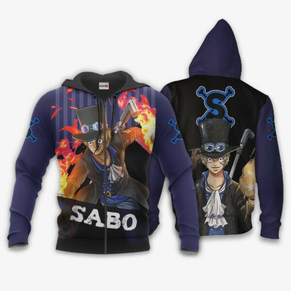 Sabo One Piece Anime 1k701   Cartoon Graphic Outfits Aop 3d Hoodie, Zip Hoodie 2362