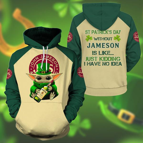 Yoda Jameson St Patrick Day Hoodie, Gift For Fan 3d All Over Print Shirt Hoodie
