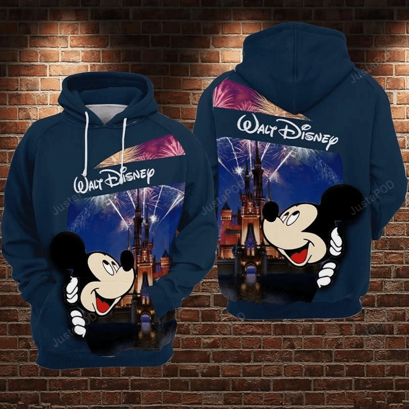 Mickey Mouse Walt 013d All Over Print Hoodie, Zip-up Hoodie