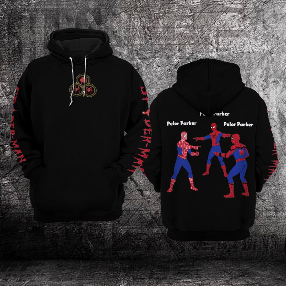 Spider Man No Way Home Multiverse Marvel Comics, 3 Spider-man All Over Print Hoodie