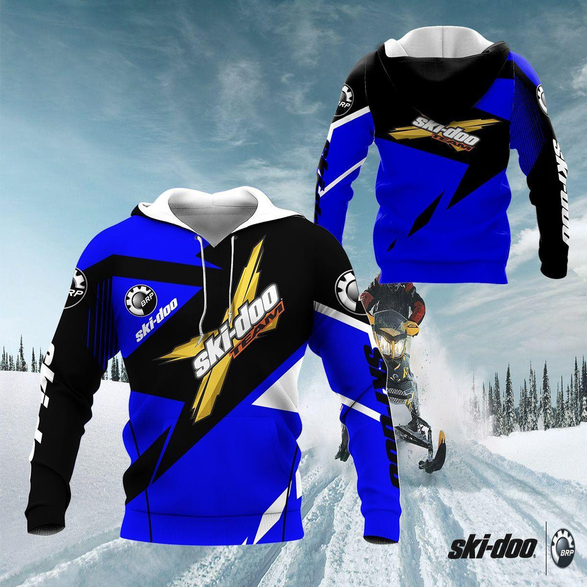 Ski-doo Shirt 458, 3d Hoodie Zip Hoodie