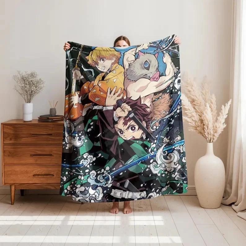 Anime Style Fleece Sherpa Blanket