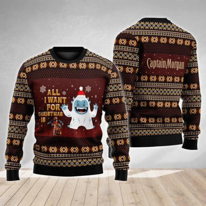 Captain Morgan Yeti Ugly Christmas Sweater