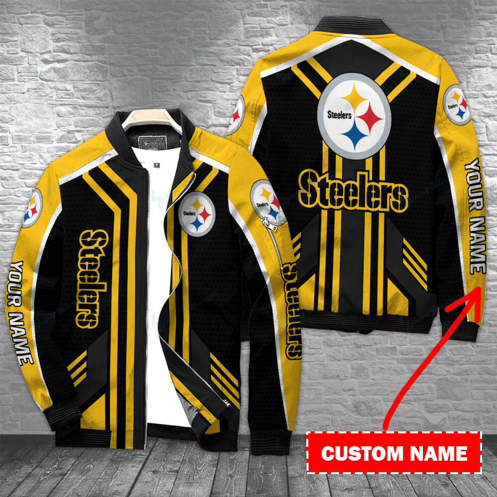 Pittsburgh Steelers Personalized Bomber Jacket BG444