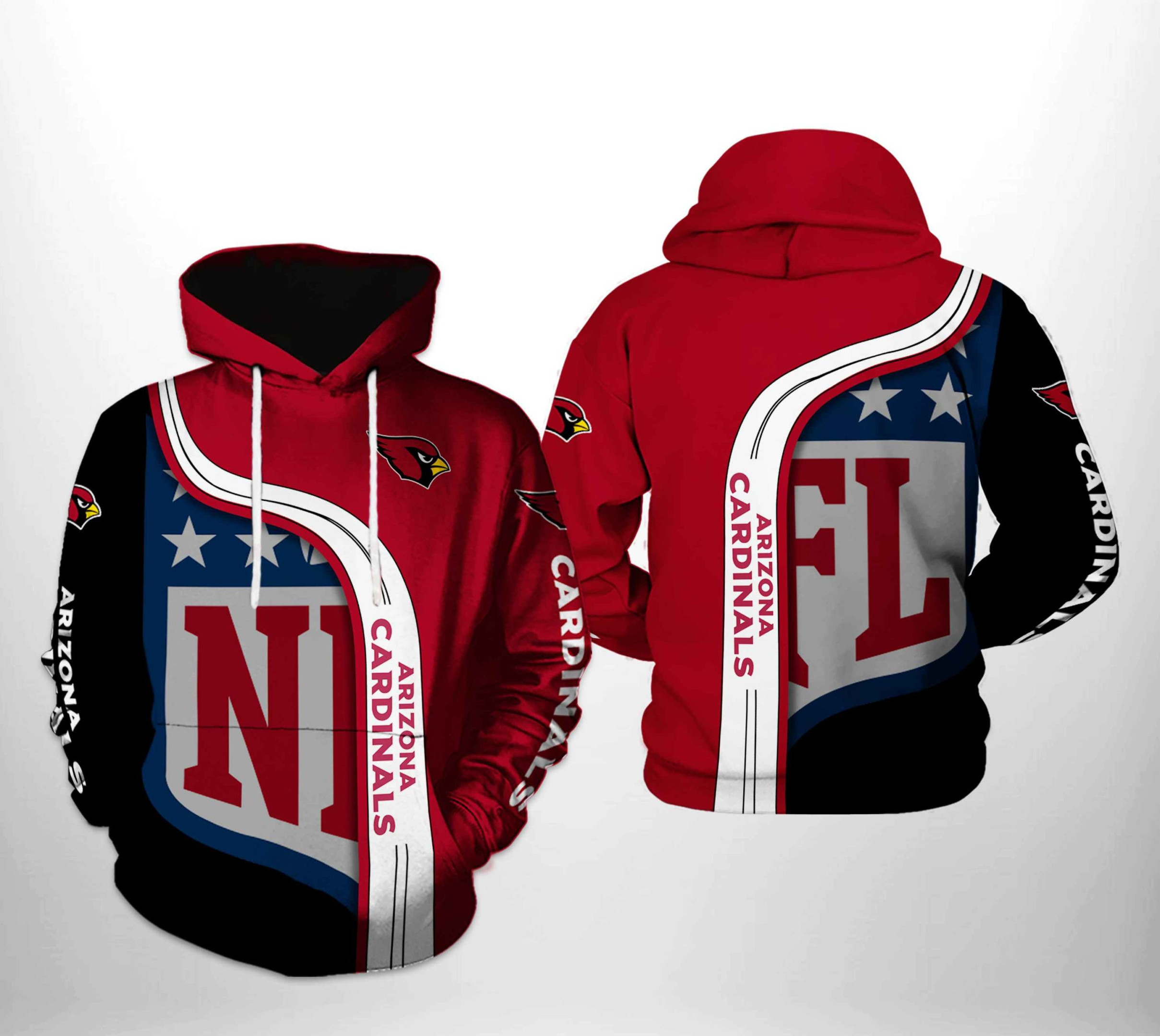 Arizona Cardinals Team 3D All Over Print Hoodie & Zip Hoodie