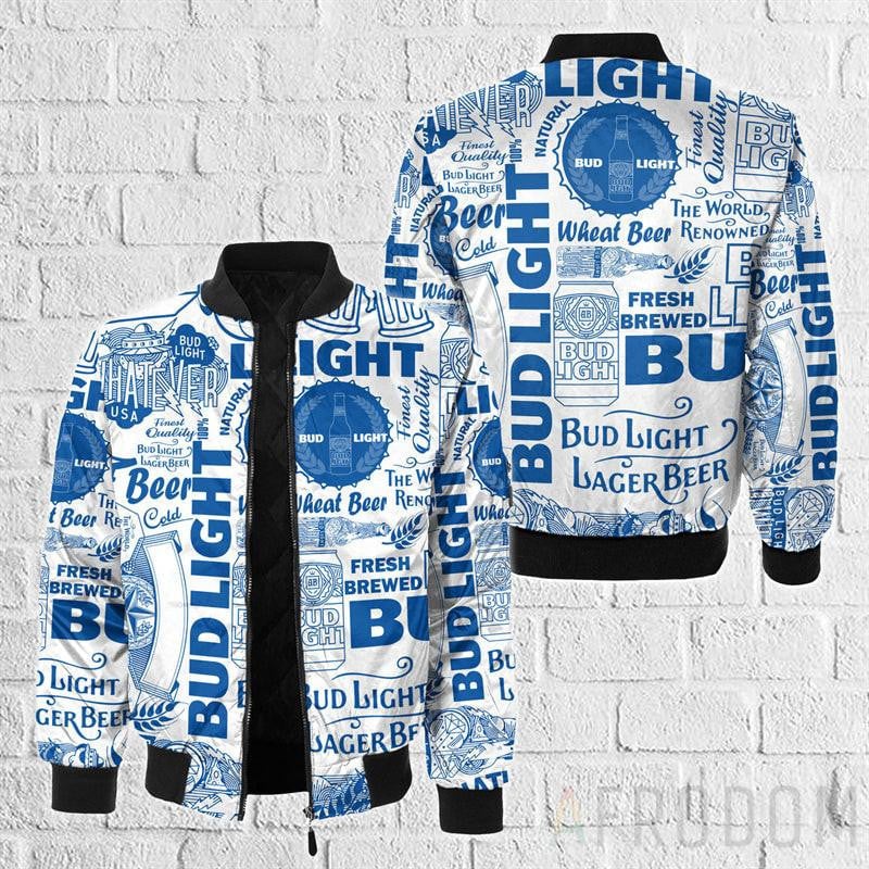 Vintage Bud Light Beer Bomber Jacket