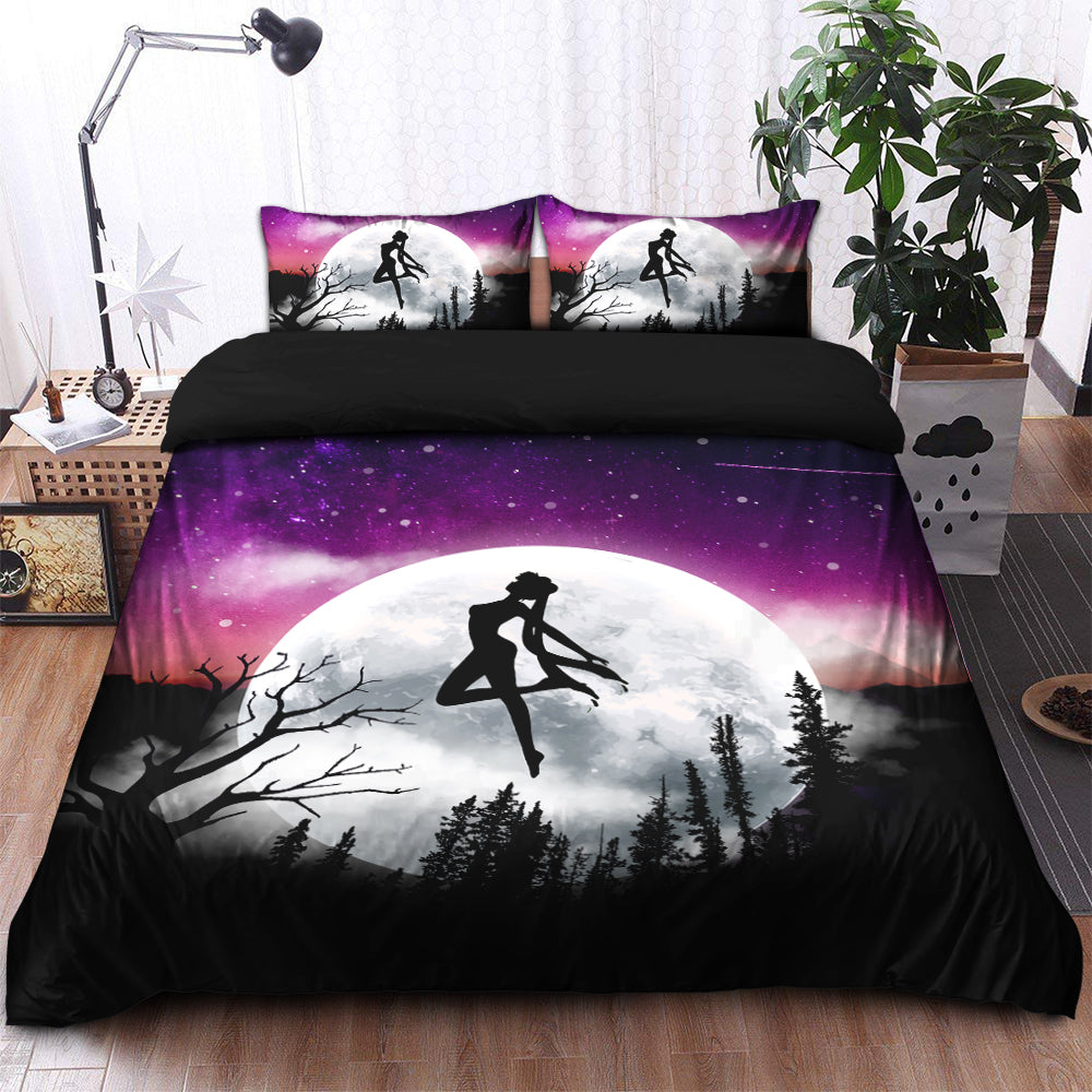 Sailor Moon Bedding Set Sailor Moon Night Time Silhouette Duvet Covers Black