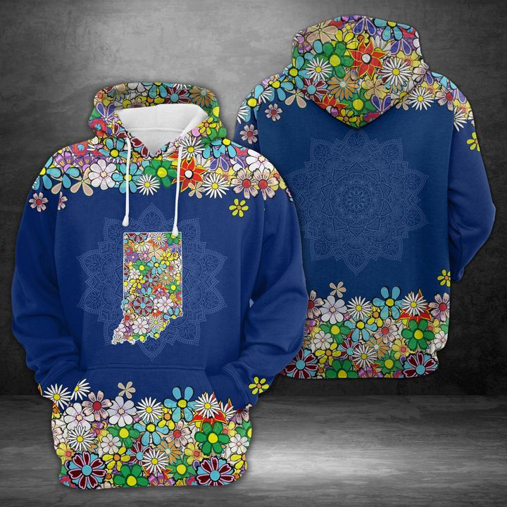 Indiana Flower 3D All Over Print Hoodie & Zip Hoodie