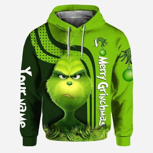 Grinch Merry Grinchmas Personalized Custom 3d Hoodie