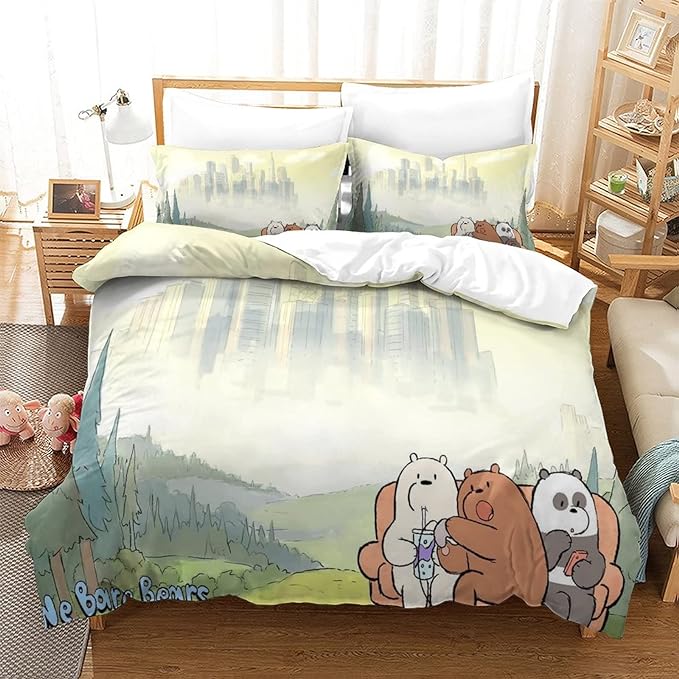 We Bare Bear Bedding Set We Bare Bear The City Duvet Covers