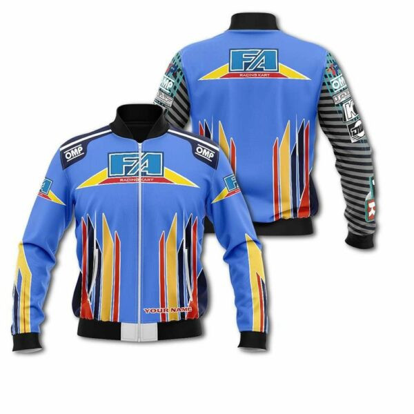 Personalized Fa Racing Team Omp Bomber Jacket 857 185
