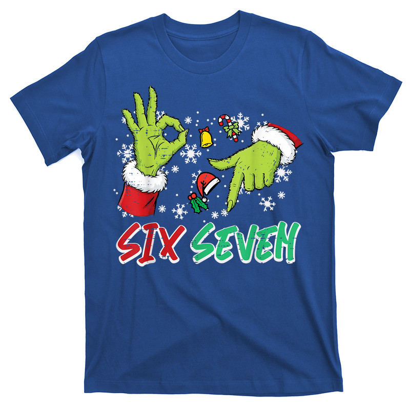 Christmas Six Seven 67 Funny Meme 6 7 Xmas T-Shirt