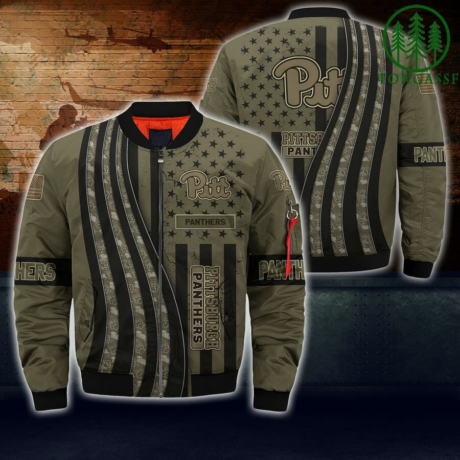 Pittsburgh Panthers Camo Bomber Jacket