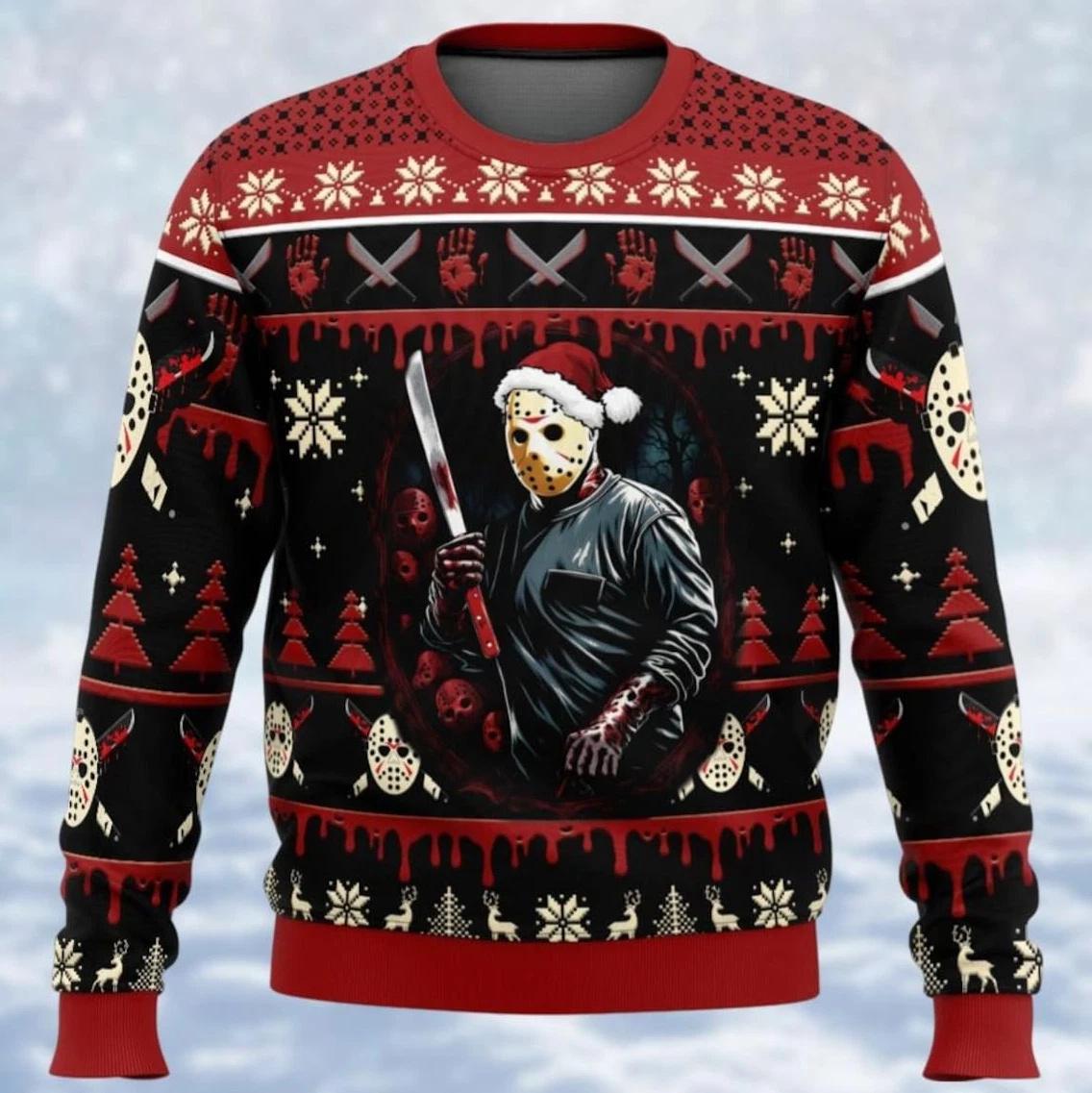 Jason Voorhees Ugly Christmas Sweater