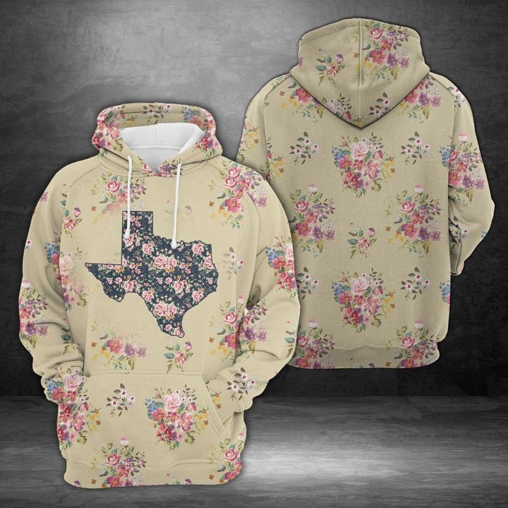 Texas Floral Vintage 3D All Over Print Hoodie & Zip Hoodie