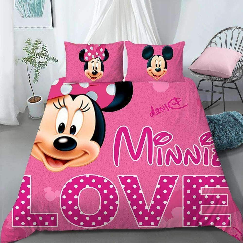 Minnie Bedding Set DN Minnie Love Dots Pattern Duvet Covers