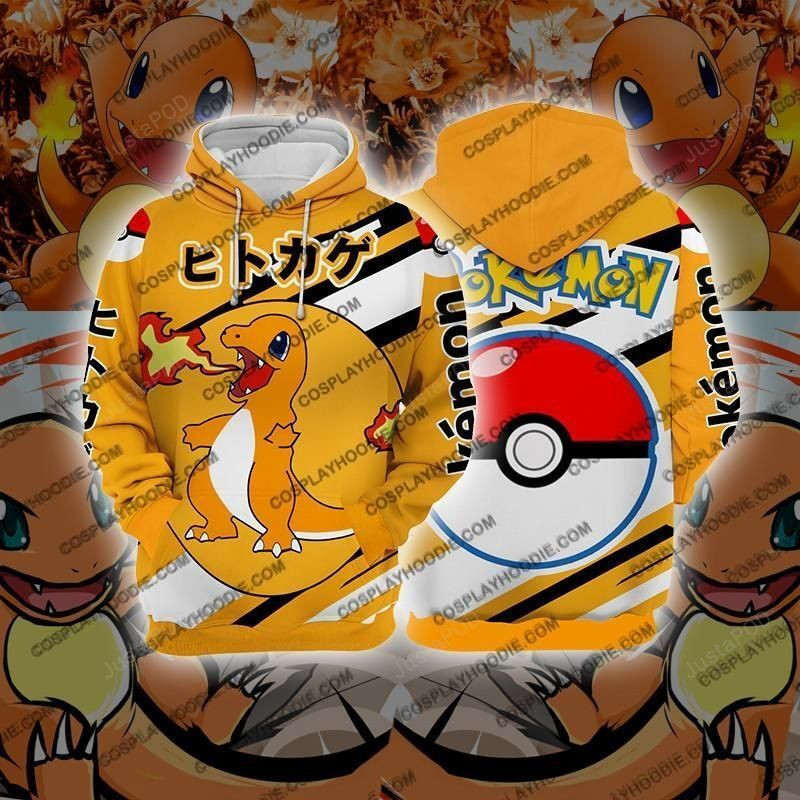 Pokemon Charmander Cosplay 3D All Over Print Hoodie & Zip Hoodie