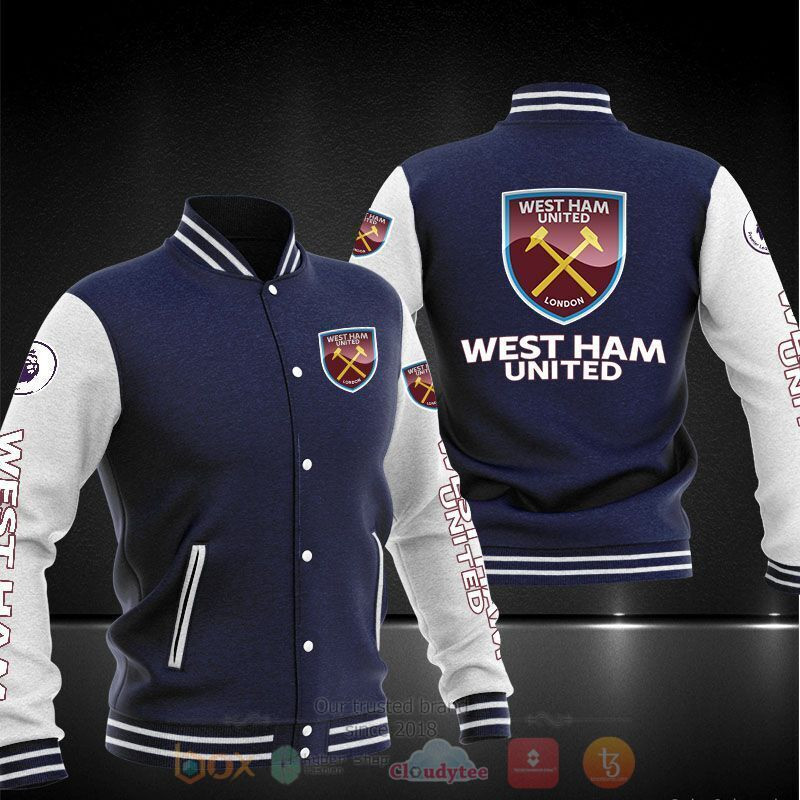West Ham United FC Dark Blue Baseball Jacket