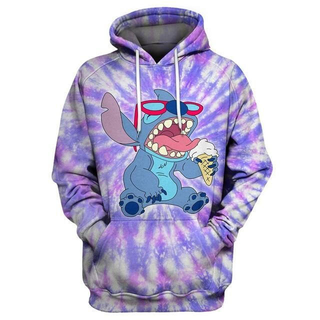 Lilo And Stitch Tie Dye 3d Hoodie Zip Hoodie 1086