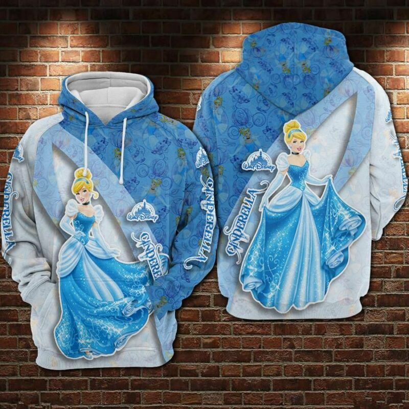 Cinderella Movies Over Print 3d Hoodie Zip Hoodie