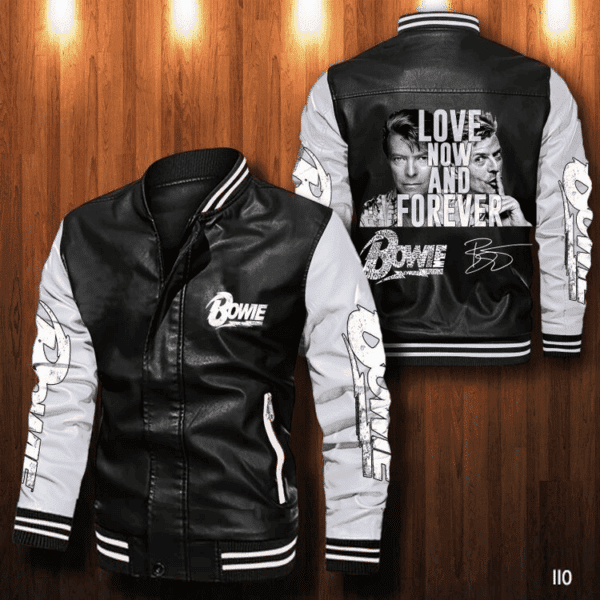 David Bowie Love Now And Forever Music Thank You For The Memories 5k632 Gifts Lover Leather Bomber Jacket 68