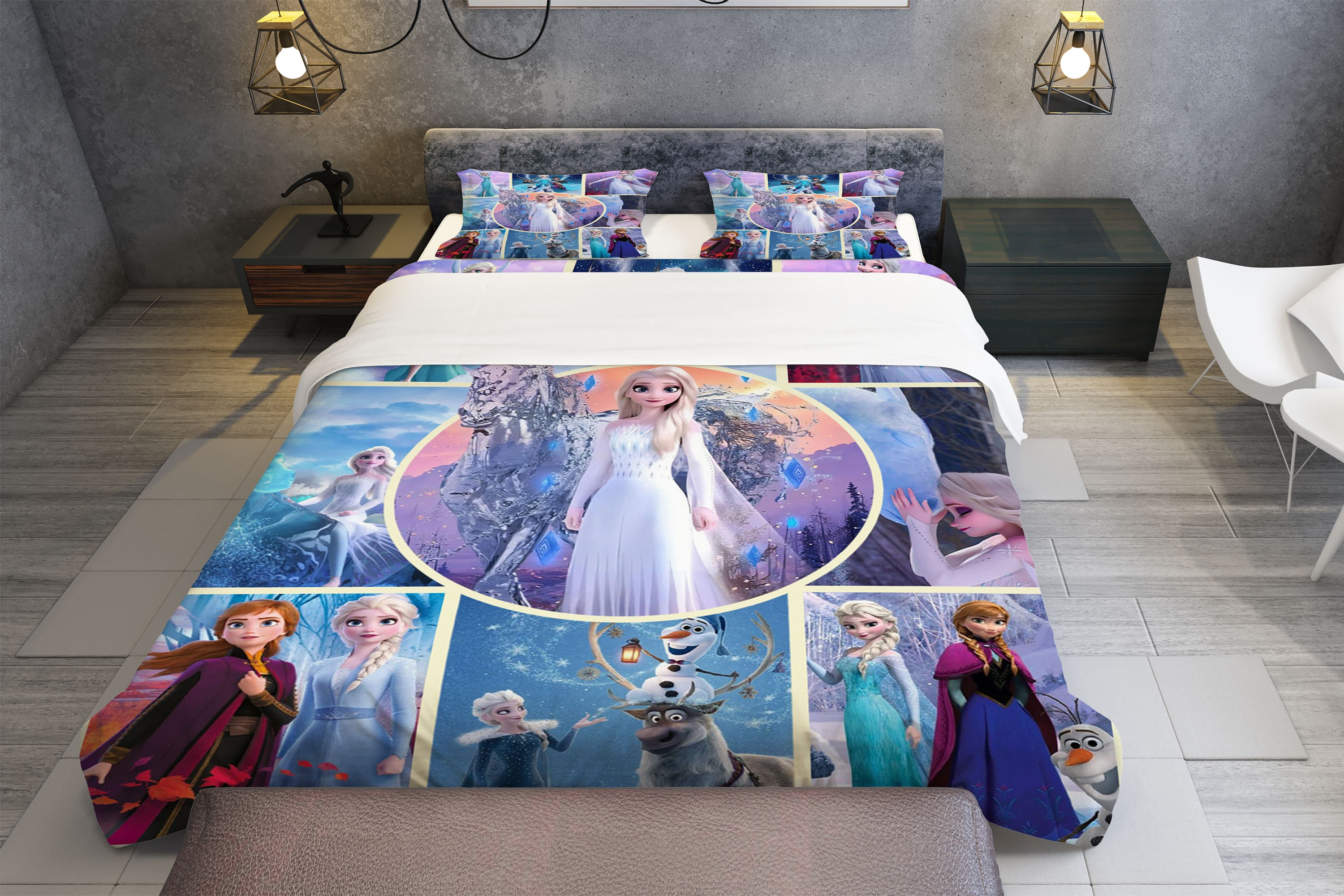 Frozen Bedding Set DN Frozen Two Characters And Scenes Duvet Covers