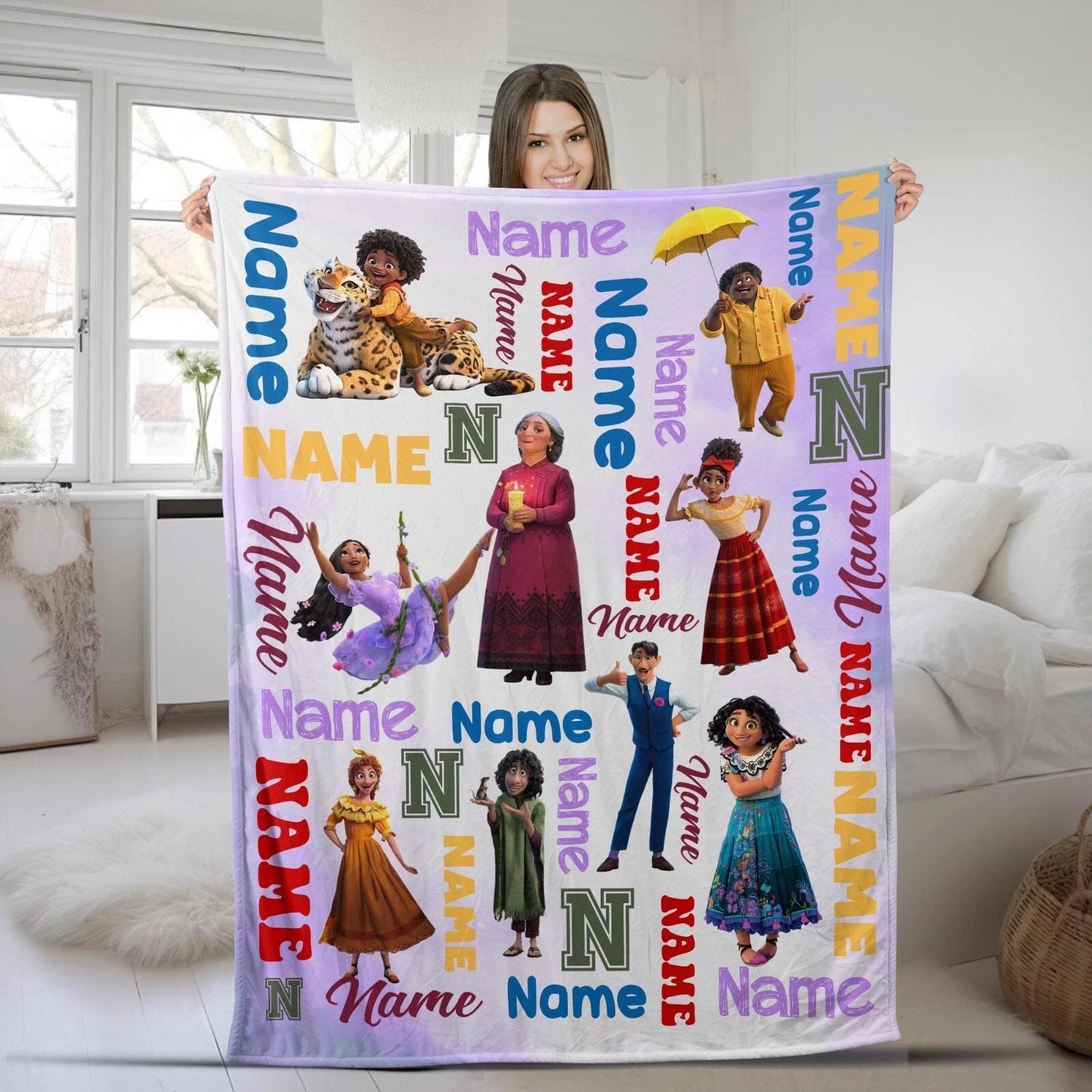Personalized Encanto Cartoon Movie Blanket Magic World Fleece Sherpa Blanket