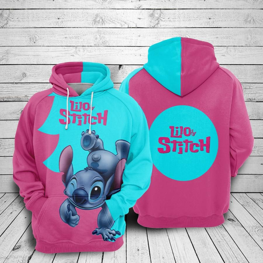 Stitch Cartoon Lilo And Stitch Over Print 3d Hoodie Zip Hoodie 1218