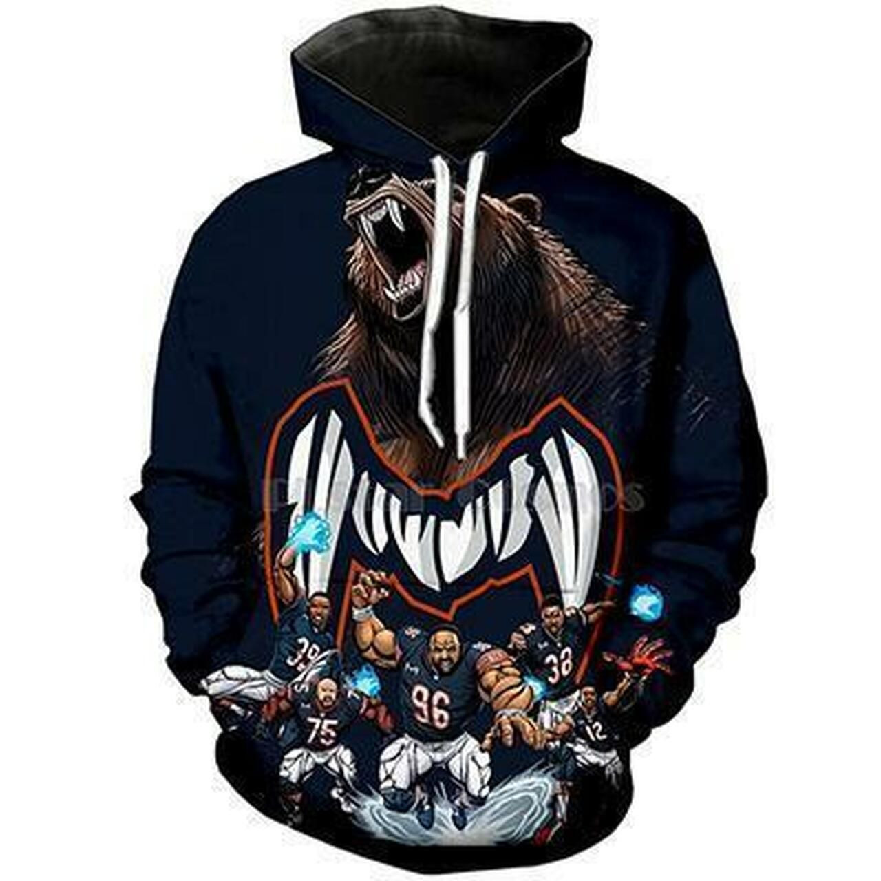 Chicago Bears 3D All Over Print Hoodie & Zip Hoodie