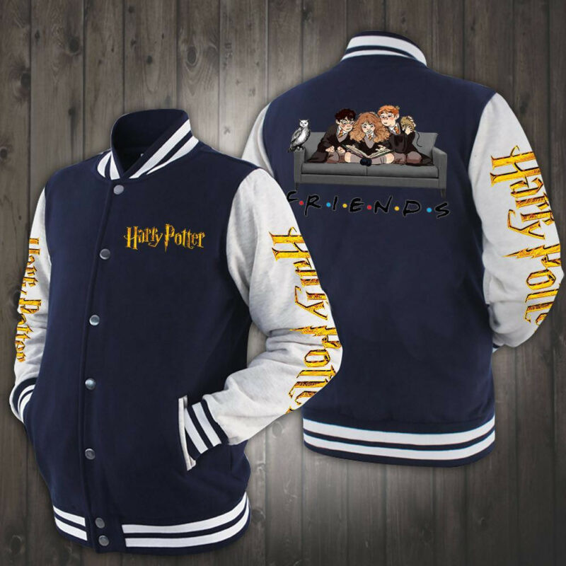 Friend Tv Show Harry Potter Characters Navy Baseball Jacket