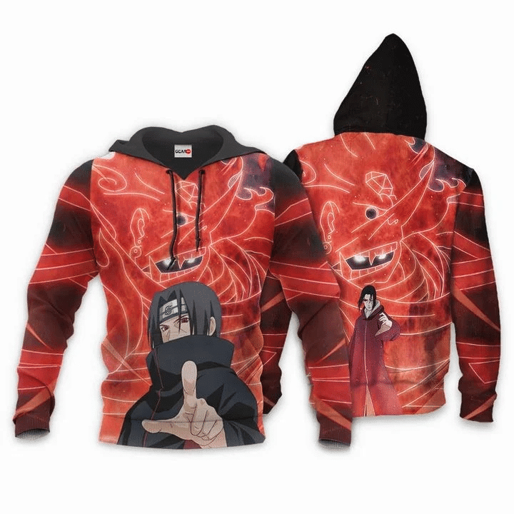 Susanoo And Uchiha Itachi Naruto 2 3d Hoodie Zip Hoodie