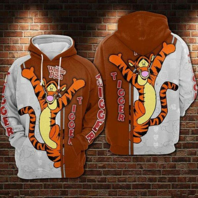 Winnie The Pooh Tigger Hoodie 3d All Over Printed