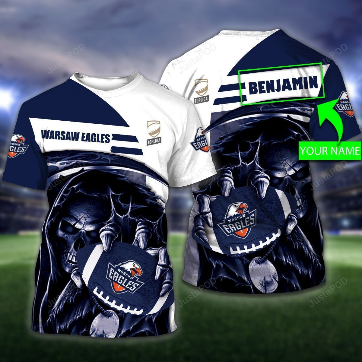 Personalized Warsaw Eagles 3D All Over Print Hoodie & Zip Hoodie