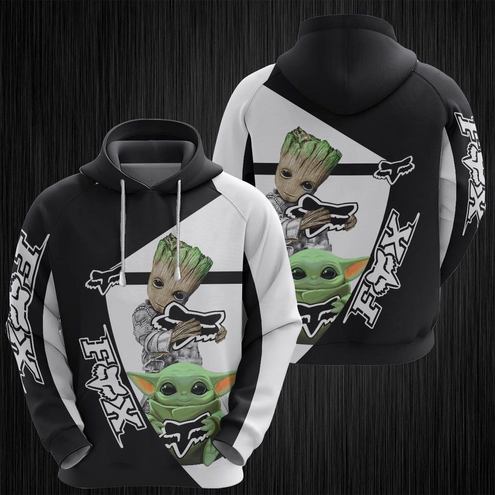 Groot Fox Baby Yoda 3D All Over Print Hoodie & Zip Hoodie